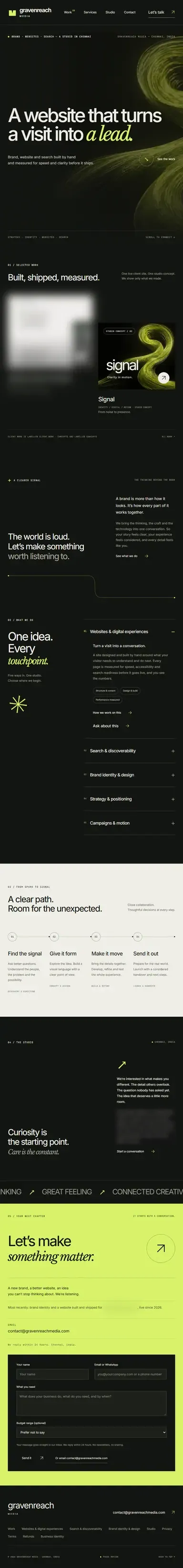 The old home page at tablet width, shown at half size.